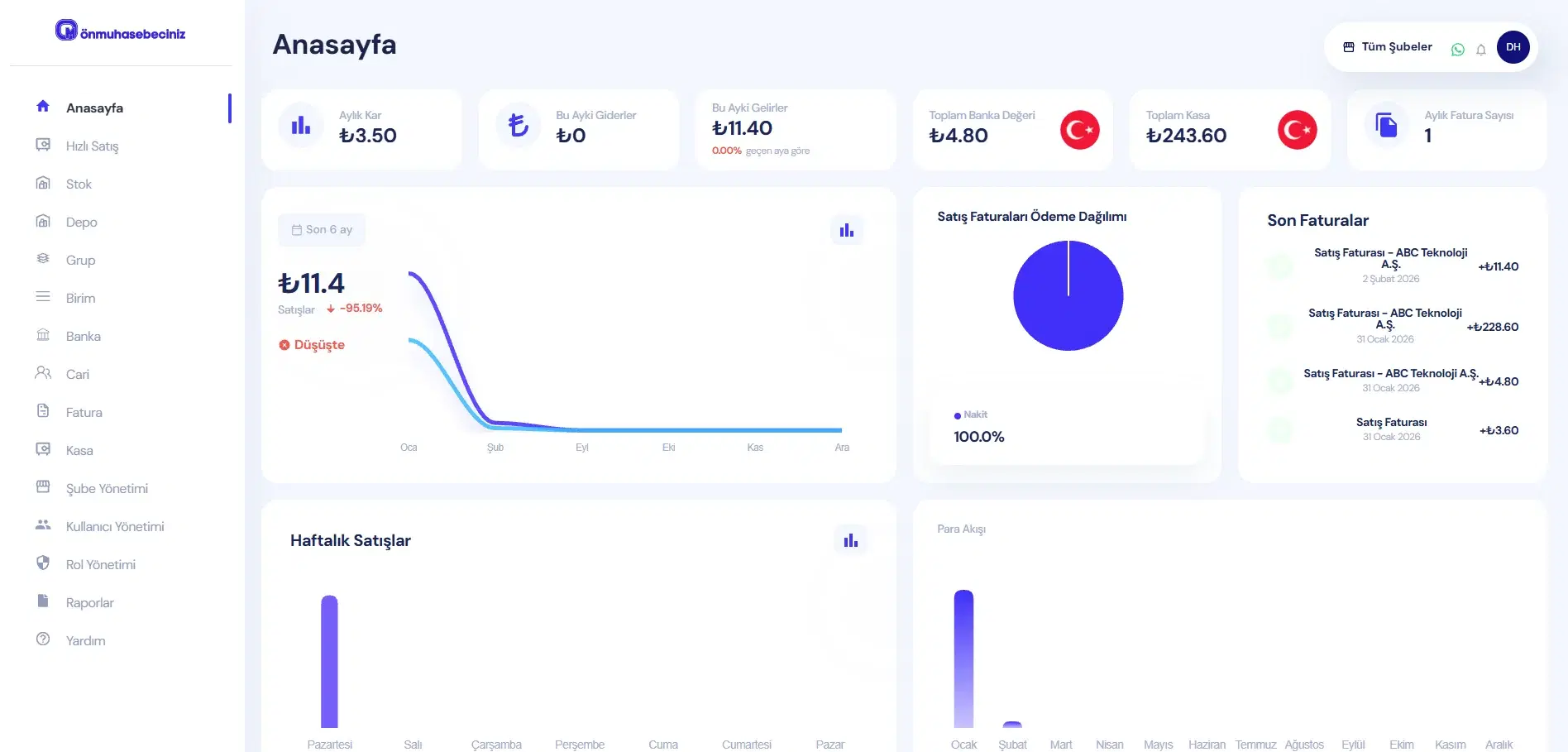 Müşteri Borç Takip masaüstü uygulama ekranı